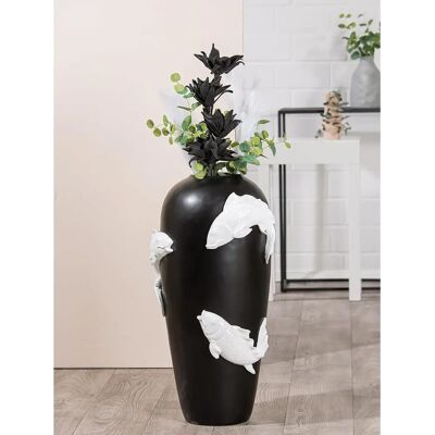 GILDE Koi Bodenvase - Moderner Schwarzer Dekor GILDE Koi Bodenvase - Moderner Schwarzer Dekor