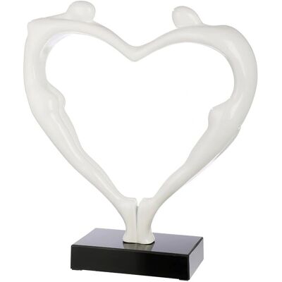 GILDE Heart Pair Sculpture - Romantic Decor - 49cm GILDE Heart Pair Sculpture - Romantic Decor - 49cm