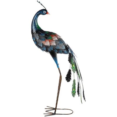 GILDE Peacock Animal Figurine - Decorative Metal Sculpture GILDE Peacock Animal Figurine - Decorative Metal Sculpture