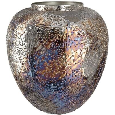 GILDE Pavone Metallvase - Braun, 27cm, Dekorativ & Einzigartig GILDE Pavone Metallvase - Braun, 27cm, Dekorativ & Einzigartig