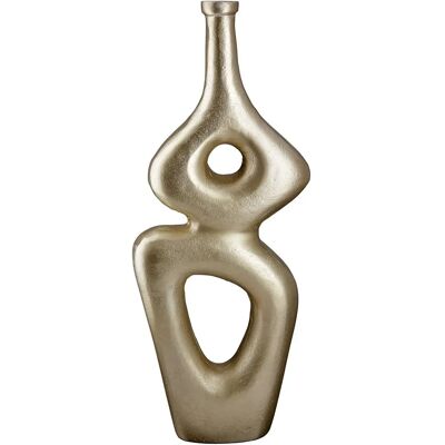 GILDE Casablanca Aluminium Vase - Champagne - 38.5cm - Decorative Item GILDE Casablanca Aluminium Vase - Champagne - 38.5cm - Decorative Item