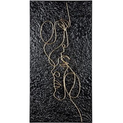 GILDE Casablanca Wall Relief Art - 41x81cm, Black & Gold GILDE Casablanca Wall Relief Art - 41x81cm, Black & Gold