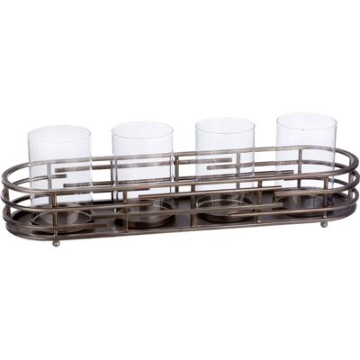 GILDE Casablanca Candle Holder Loft, 58cm, Silver - Candle Holder GILDE Casablanca Candle Holder Loft, 58cm, Silver - Candle Holder