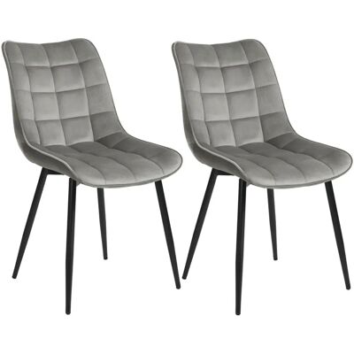 WOLTU - Set di 2 Sedie da Pranzo in Velluto - Ergonomiche, Stabili, Facili da Montare - Sala da Pranzo & Ufficio WOLTU - Set di 2 Sedie da Pranzo in Velluto - Ergonomiche, Stabili, Facili da Montare - Sala da Pranzo & Ufficio