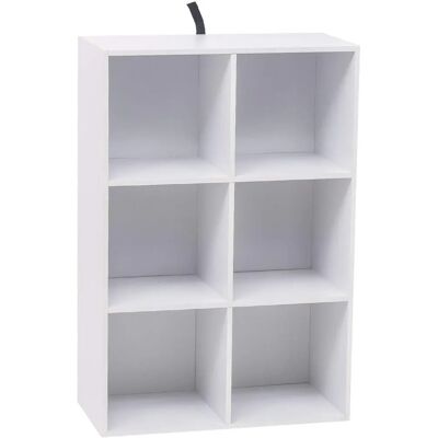 Libreria Bianca Woltu con 6 Cubi - Mobile Multiuso Libreria Bianca Woltu con 6 Cubi - Mobile Multiuso