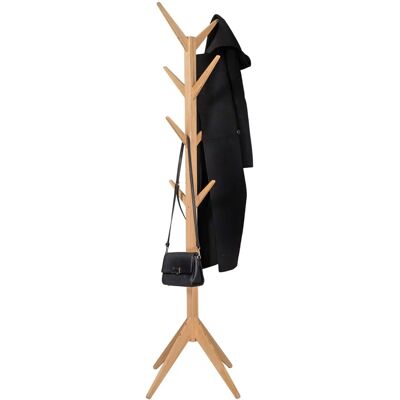 Appendiabiti da Terra in Legno WOLTU con 8 Ganci - Altezza 180cm Appendiabiti da Terra in Legno WOLTU con 8 Ganci - Altezza 180cm