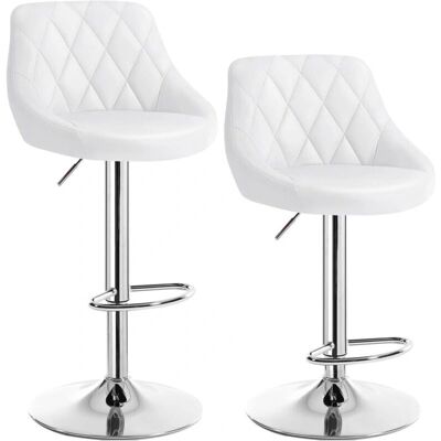 WOLTU 2X Bar Stool with Backrest Synthetic Leather Adjustable Height Swivel Kitchen Chair WOLTU 2X Bar Stool with Backrest Synthetic Leather Adjustable Height Swivel Kitchen Chair