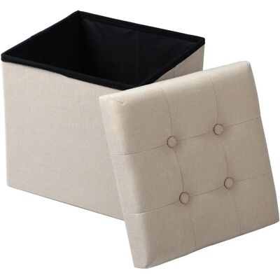 Woltu - SH06cm-2 - 37.5x37.5x38 - Crème - Stool - Publicité Woltu - SH06cm-2 - 37.5x37.5x38 - Crème - Stool - Publicité