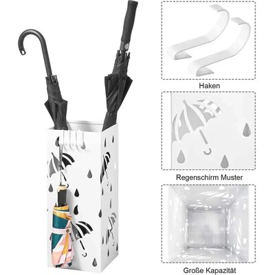 Supporto per ombrelli moderno WOLTU bianco con vassoio Supporto per ombrelli moderno WOLTU bianco con vassoio