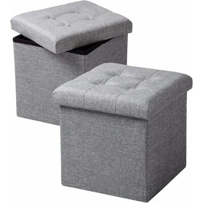 Woltu - SH06hgr-2 - Tabouret de rangement - Publicité Woltu - SH06hgr-2 - Tabouret de rangement - Publicité