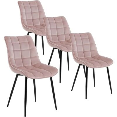 WOLTU 4 Sillas de Comedor de Terciopelo Retro - Sillas de Comedor WOLTU 4 Sillas de Comedor de Terciopelo Retro - Sillas de Comedor