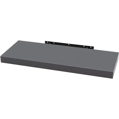 Mensola da Parete Grigia - Estante in MDF e Metallo Mensola da Parete Grigia - Estante in MDF e Metallo