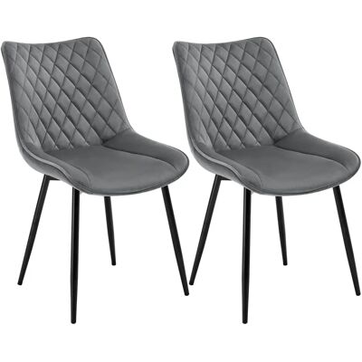 WOLTU 2X Chaises de Salle à Manger en Velours WOLTU 2X Chaises de Salle à Manger en Velours