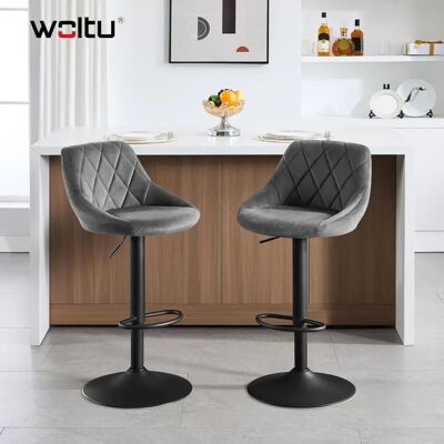 WOLTU Ergonomic Swivel Bar Stool - Gray WOLTU Ergonomic Swivel Bar Stool - Gray