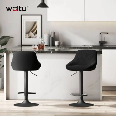 WOLTU BH219sz-1 Tabouret en velours noir - Cuisine & Salle à manger WOLTU BH219sz-1 Tabouret en velours noir - Cuisine & Salle à manger