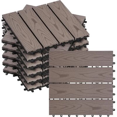 Piastrelle in composito legno-plastica WOLTU - 11 pannelli 30x30 cm Piastrelle in composito legno-plastica WOLTU - 11 pannelli 30x30 cm