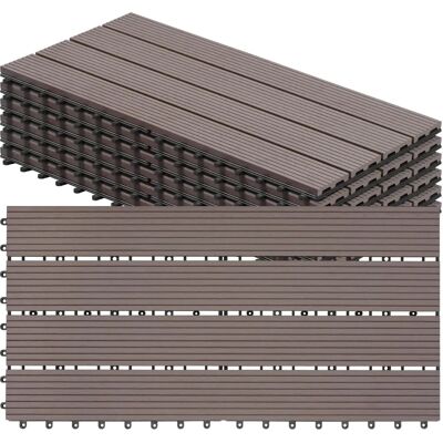 WOLTU Piastrelle da Esterno in Legno - Set da 6 30x60cm - Marrone - Pavimenti WOLTU Piastrelle da Esterno in Legno - Set da 6 30x60cm - Marrone - Pavimenti
