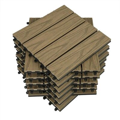 WOLTU - 11x WPC - 30x30 cm - 1 m² - Deck Tiles WOLTU - 11x WPC - 30x30 cm - 1 m² - Deck Tiles
