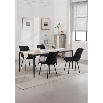 Sedia da pranzo nera Woltu BH206sz-2 - Ergonomica e Durevole Sedia da pranzo nera Woltu BH206sz-2 - Ergonomica e Durevole