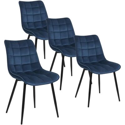 WOLTU - Chaise de salle à manger en velours bleu - Moderne - Chaise de repas - Publicité WOLTU - Chaise de salle à manger en velours bleu - Moderne - Chaise de repas - Publicité