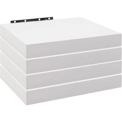 Woltu - Étagère Murale 4 Pièces MDF Blanc Décoration Moderne - Publicité Woltu - Étagère Murale 4 Pièces MDF Blanc Décoration Moderne - Publicité