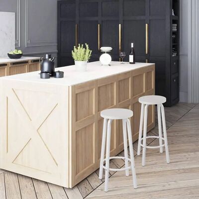 WOLTU BH237ws-2 Tabourets de Bar Blancs en Métal & MDF - 3 Styles - Publicité WOLTU BH237ws-2 Tabourets de Bar Blancs en Métal & MDF - 3 Styles - Publicité