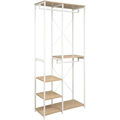 Porta Abiti WOLTU - 90x40x204.5 cm - Metallo e Legno Moderno Porta Abiti WOLTU - 90x40x204.5 cm - Metallo e Legno Moderno