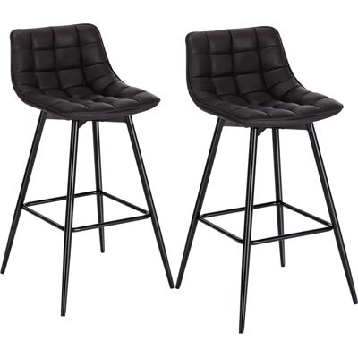 WOLTU - Sgabello da Bar Antracite con Schienale - Sedia Moderna per Cucina e Bar WOLTU - Sgabello da Bar Antracite con Schienale - Sedia Moderna per Cucina e Bar