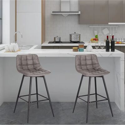 WOLTU Sgabello da Bar in Ecopelle - 88cm - Grigio Scuro - Tipo di prodotto WOLTU Sgabello da Bar in Ecopelle - 88cm - Grigio Scuro - Tipo di prodotto