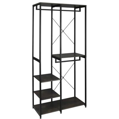 Porta abiti WOLTU Nero Ossido - Metal Legno Multiuso 90x40x204.5cm Porta abiti WOLTU Nero Ossido - Metal Legno Multiuso 90x40x204.5cm
