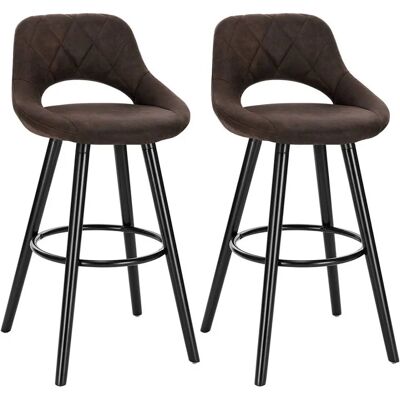 Woltu - 2x Tabouret de Bar - Cadre Bois Massif - Publicité Woltu - 2x Tabouret de Bar - Cadre Bois Massif - Publicité
