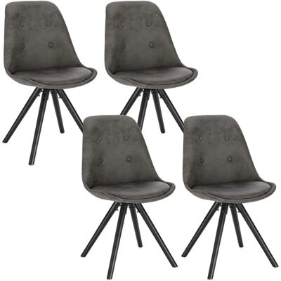 Woltu 4 Sillas de Comedor Estilo Nórdico Tela - Moderno Antracita Woltu 4 Sillas de Comedor Estilo Nórdico Tela - Moderno Antracita