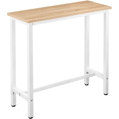 WOLTU - Rechteckiger Hochtisch mit Metallrahmen 100x40x100cm Buche WOLTU - Rechteckiger Hochtisch mit Metallrahmen 100x40x100cm Buche