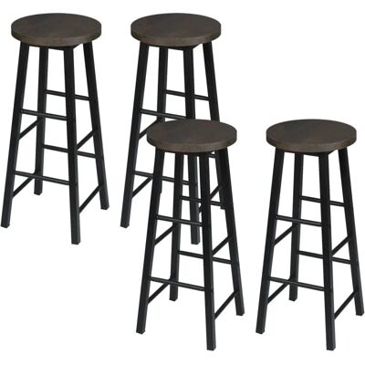 WOLTU - Bar Stool with Footrest - Rouille - Noir - Bar Stool - Publicité WOLTU - Bar Stool with Footrest - Rouille - Noir - Bar Stool - Publicité