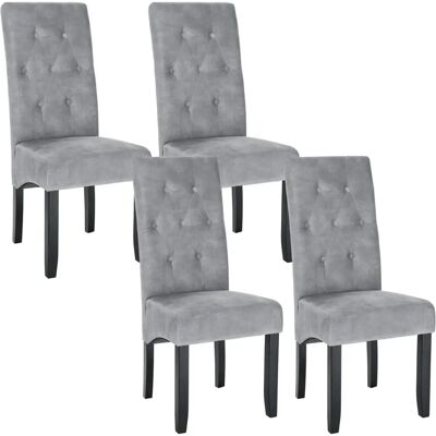 Ensemble de 4 Chaises de Salle à Manger Woltu BH294hgr-4 - Structure en Bois, Support 150kg - Publicité Ensemble de 4 Chaises de Salle à Manger Woltu BH294hgr-4 - Structure en Bois, Support 150kg - Publicité