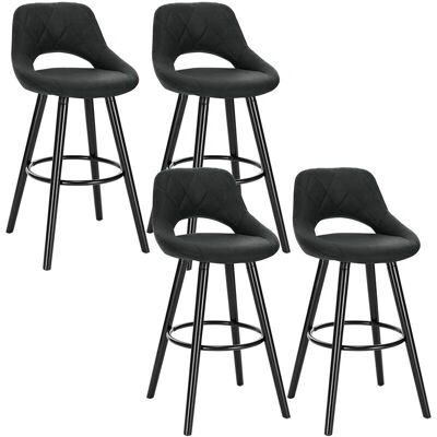 WOLTU - 4X Bar Stool Set - Châssis Bois Massif - Siège Rembourré - Tabouret de Bar - Publicité WOLTU - 4X Bar Stool Set - Châssis Bois Massif - Siège Rembourré - Tabouret de Bar - Publicité