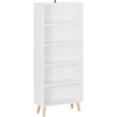 Libreria moderna in cemento 5 ripiani Bianco - Woltu Libreria moderna in cemento 5 ripiani Bianco - Woltu