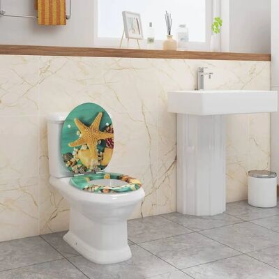 Woltu WS2896 Siège de Toilette - Fermeture Douce, MDF Antibactérien Woltu WS2896 Siège de Toilette - Fermeture Douce, MDF Antibactérien