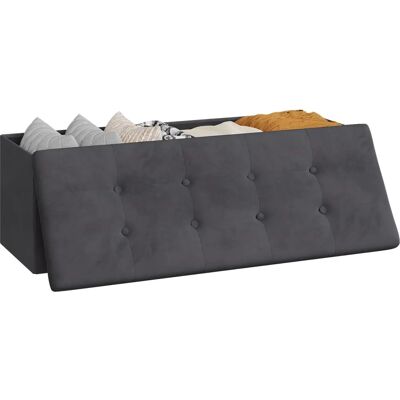Woltu Opbergpoef - Vouwbare Fluwelen Rechthoekige Poef 110x37.5x38cm Woltu Opbergpoef - Vouwbare Fluwelen Rechthoekige Poef 110x37.5x38cm