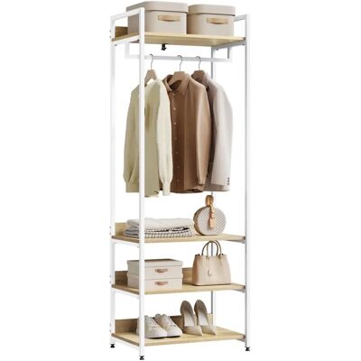 Portant Vêtements WOLTU avec 3 Étagères - Style Industriel en Métal et Bois - Publicité Portant Vêtements WOLTU avec 3 Étagères - Style Industriel en Métal et Bois - Publicité