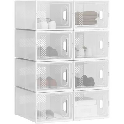 WOLTU 8X Schuhboxen Transparent Stapelbarer Organizer - Schuhaufbewahrung WOLTU 8X Schuhboxen Transparent Stapelbarer Organizer - Schuhaufbewahrung