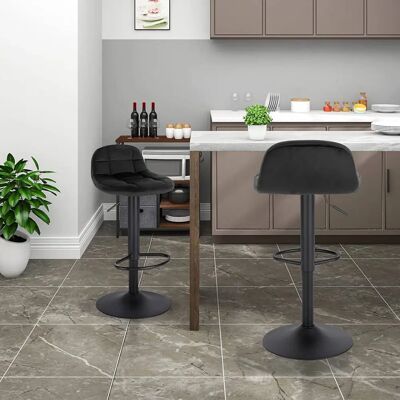 Woltu BH317sz-2 Taburete de Terciopelo - Altura Ajustable 62-83cm - Giratorio Woltu BH317sz-2 Taburete de Terciopelo - Altura Ajustable 62-83cm - Giratorio