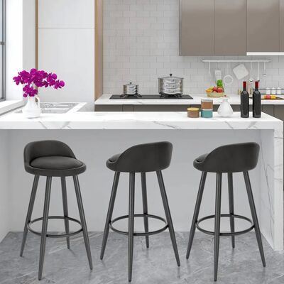 WOLTU BH327an-1 Black Velvet Bar Stool - Ergonomic, Sturdy, Stylish WOLTU BH327an-1 Black Velvet Bar Stool - Ergonomic, Sturdy, Stylish