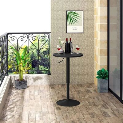WOLTU BT35sz - Tavolo da bar rotondo regolabile in altezza - Nero WOLTU BT35sz - Tavolo da bar rotondo regolabile in altezza - Nero