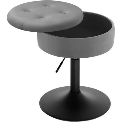 WOLTU Samtbezug Höhenverstellbarer Hocker - Moderner Industriestil WOLTU Samtbezug Höhenverstellbarer Hocker - Moderner Industriestil