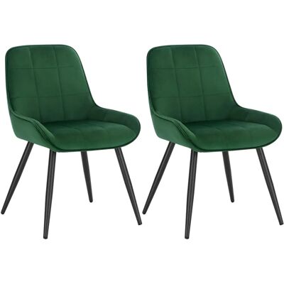 WOLTU - Set di 2 Sedie da Pranzo Ergonomiche in Velluto - Sedia da Pranzo WOLTU - Set di 2 Sedie da Pranzo Ergonomiche in Velluto - Sedia da Pranzo