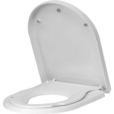 WOLTU White 2-in-1 Toilet Seat - D Shape, Soft Close, Removable WOLTU White 2-in-1 Toilet Seat - D Shape, Soft Close, Removable