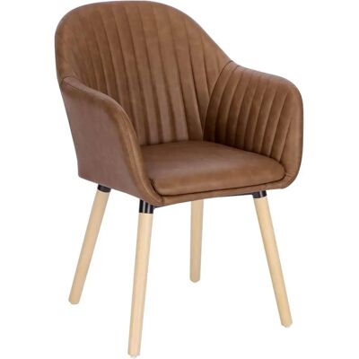 WOLTU - BH336br-1 - Revêtement en cuir synthétique - Base métallique croisée - Chaise de salle à manger - Publicité WOLTU - BH336br-1 - Revêtement en cuir synthétique - Base métallique croisée - Chaise de salle à manger - Publicité