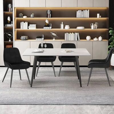 Silla de comedor ergonómica Woltu BH331sz-6 - Negro Silla de comedor ergonómica Woltu BH331sz-6 - Negro