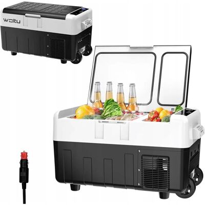 WOLTU Przenośny Elektriczny Lodówka 30L - Chłodziarko-zamrażarka do Samochodu z Kołami i Rączką WOLTU Przenośny Elektriczny Lodówka 30L - Chłodziarko-zamrażarka do Samochodu z Kołami i Rączką